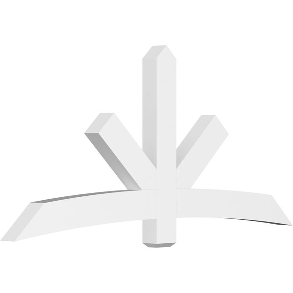 Ekena Millwork Alberta Architectural Grade PVC Gable Bracket, 84"W x 38 1/2"H x 4"D x 6"F, 11/12 Pitch GBP084X39X0406ALB00 - main